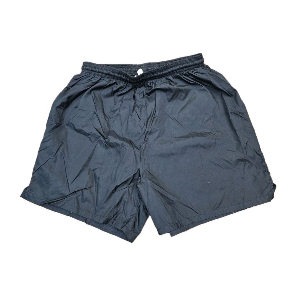 Vintage Adidas Shorts Nylon Medium Solid Black Drawstring No Pocket No Logo